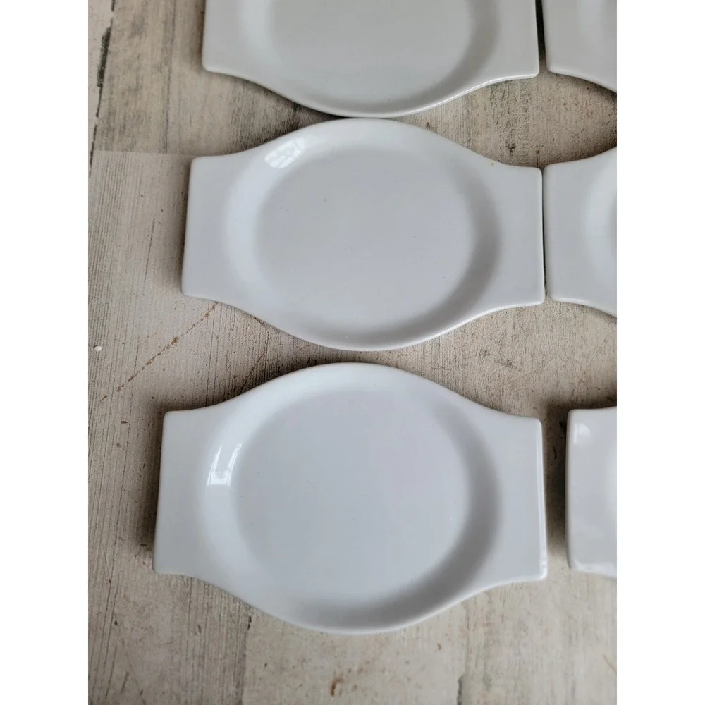 Crate Barrel white small porcelain under bowl plate oblong set‎ kitchen